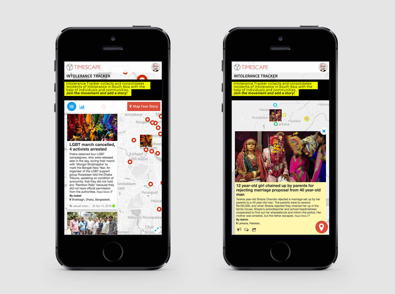 Overview and detail views on mobile alt text